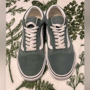 Sage Green Vans Old Skool Shoes